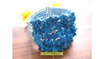 At Bali Stone Turquoise Bracelets Beads Cuff 